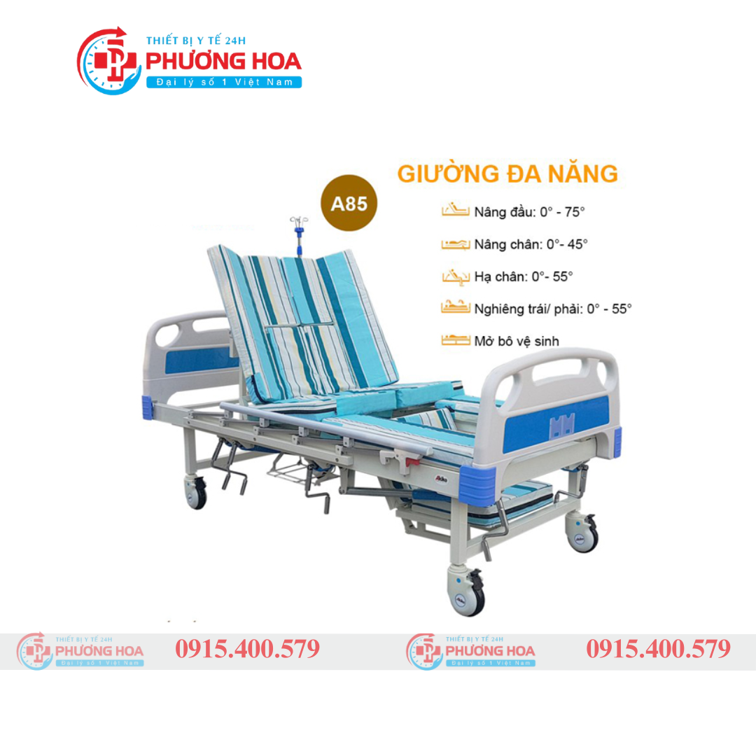 Giường Y Tế 5 Tay Quay Akiko A85
